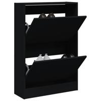 VidaXL Schoenenkast 60x21x87,5 cm bewerkt hout zwart