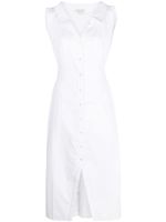 Alexander McQueen robe sans manches à col v - Blanc