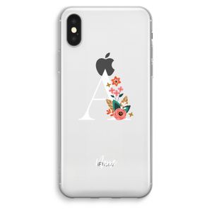 Pink Bouquet: iPhone XS Max Transparant Hoesje