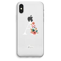 Pink Bouquet: iPhone XS Max Transparant Hoesje