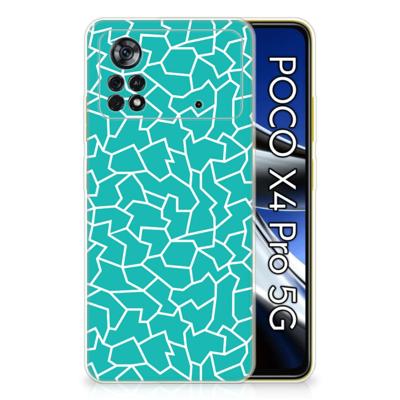 Xiaomi Poco X4 Pro 5G | Hoesje maken | Cracks Blue