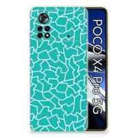 Xiaomi Poco X4 Pro 5G | Hoesje maken | Cracks Blue