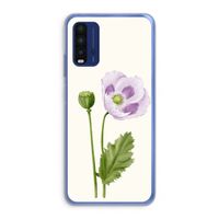 Purple poppy: Xiaomi Redmi 9T Transparant Hoesje Purple poppy: Xiaomi Redmi 9T Transparant Hoesje