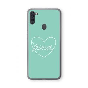 Friends heart pastel: Samsung Galaxy A11 Transparant Hoesje