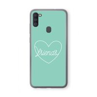 Friends heart pastel: Samsung Galaxy A11 Transparant Hoesje
