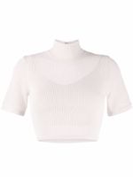 FENDI haut crop en maille - Tons neutres