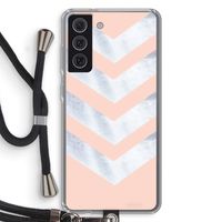 Marmeren pijlen: Samsung Galaxy S21 FE Transparant Hoesje met koord