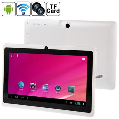 Q88 Tablet PC 7.0 inch 512 MB + 8 GB Android 4.0 360 graden Menu roteren Allwinner A33 Quad Core omhoog tot 1 5 GHz WiFi Bluetooth(White)