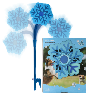 Coolpets ice flower watersproeier blauw hondenspeelgoed