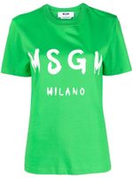 MSGM t-shirt en coton à logo imprimé - Vert