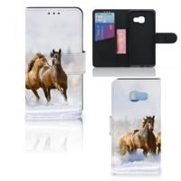 Samsung Galaxy A3 2017 | Telefoonhoesje | Met pasjeshouder | Paarden