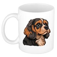 Cadeau mok voor honden liefhebbers - Cavalier King Charles hond - Cartoon tekening - keramiek - 300