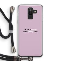 uzelf graag zien: Samsung Galaxy J8 (2018) Transparant Hoesje met koord