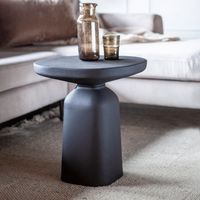 By-Boo Bijzettafel 'Squand' ø45cm, kleur Zwart