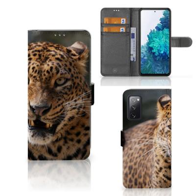 Samsung Galaxy S20 FE | Telefoonhoesje | Met pasjeshouder | Luipaard