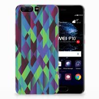 Huawei P10 | TPU Hoesje | Abstract Green Blue