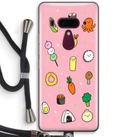 Happy bento friends: HTC U12+ Transparant Hoesje met koord