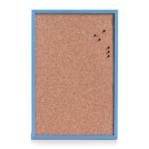 Prikbord incl. punaises - 40 x 60 cm - blauw - kurk   -
