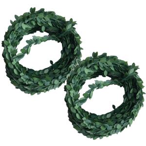 Rayher Guirlande slinger - 3x - kunststof - 500 cm - buxus