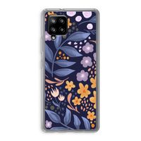 Flowers with blue leaves: Samsung Galaxy A42 5G Transparant Hoesje