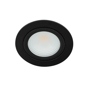 Bella LED spot kantelbaar 5Watt rond ZWART IP65 dimbaar