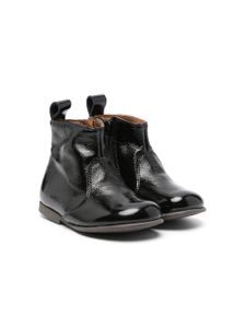 Pèpè bottines en cuir à fini verni - Noir