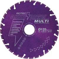 Rotec Diamantzaagblad 'Multi Accu-Power' | Ø125x1,8xØ22,2 - 729.6125