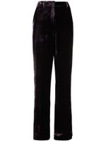 P.A.R.O.S.H. pantalon droit en velours - Violet