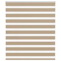 VidaXL Zebra blind 120x100 cm stofbreedte 115,9 cm polyester zandbruin