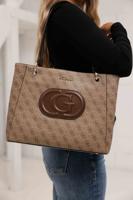 Guess Eco Mietta Handtas Dames Bruin - Maat One Size - Kleur: Bruin | Soccerfanshop