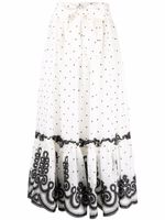 ZIMMERMANN jupe Lovestruck mi-longue - Blanc