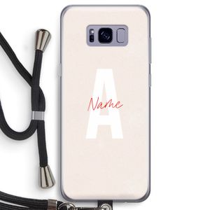 Strawberry Milkshake: Samsung Galaxy S8 Transparant Hoesje met koord