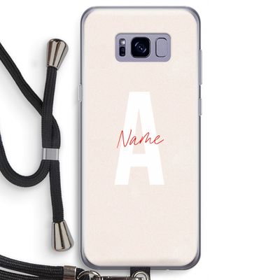 Strawberry Milkshake: Samsung Galaxy S8 Transparant Hoesje met koord