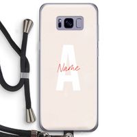 Strawberry Milkshake: Samsung Galaxy S8 Transparant Hoesje met koord