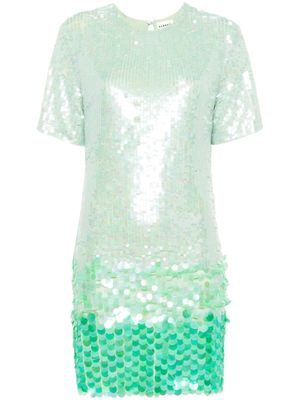 P.A.R.O.S.H. robe courte Gigi à sequins - Vert