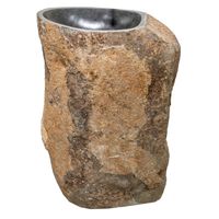 Waskom Cipi Joya Pedestal 45/55x80/85cm Vrijstaand River Stone - thumbnail