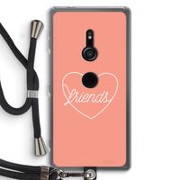 Friends heart: Sony Xperia XZ2 Transparant Hoesje met koord