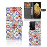 Samsung Galaxy S21 Ultra Bookcase Tiles Color