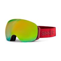 Sinner Avon Sneeuwbril Matte Burgundy - Orange Sintrast + Blue Sintrast One Size