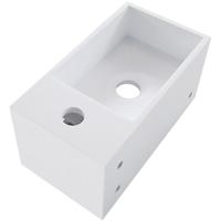 Wiesbaden Julia - Fontein - Rechts - 35x20x16cm - Solid Surface Mat Wit