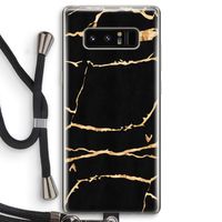 Gouden marmer: Samsung Galaxy Note 8 Transparant Hoesje met koord