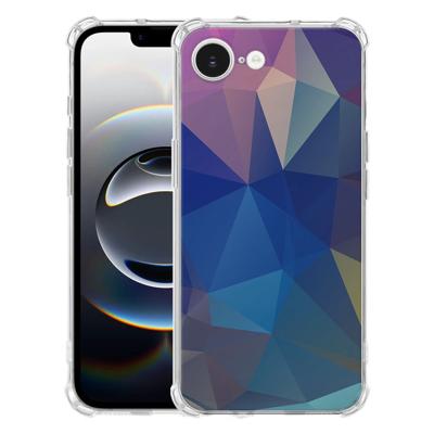 Apple iPhone 16e Hoesje - Polygon Dark TPU Antishock
