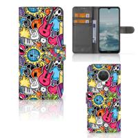 Nokia G10 | G20 | Wallet Case | met Pasjes | Punk Rock