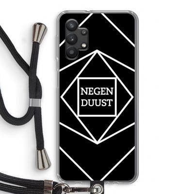 Negenduust geometrisch: Samsung Galaxy A32 5G Transparant Hoesje met koord