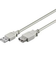 Goobay USB Verl AA 060 HiSpeed 0.6m USB-kabel 0,6 m USB A Grijs - thumbnail