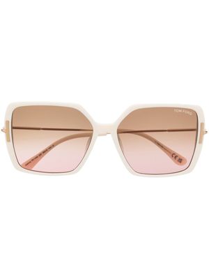 TOM FORD Eyewear lunettes de soleil à monture carrée - Tons neutres