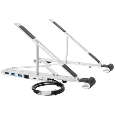 Targus AWU100005GL Laptopstandaard Kantelbaar, USB-hub-functie