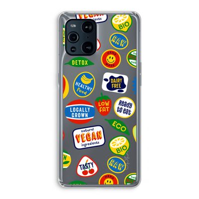 Fruitsticker: Oppo Find X3 Transparant Hoesje