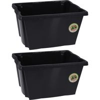 2x Stuks Opberg boxen/dozen - kunststof - 20 liter - 42 x 33 x 23 cm - thumbnail