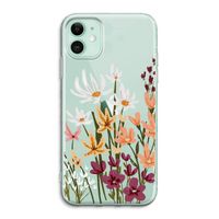 Painted wildflowers: iPhone 11 Transparant Hoesje